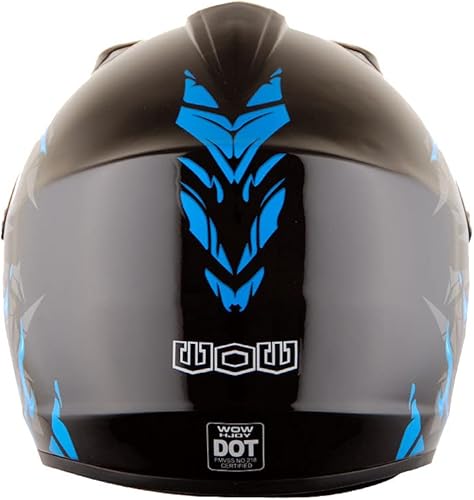 Miniatura 9 de WOW Casco de motocross BMX MX ATV Dirt Bike Dianasour Dragon + gafas + guante marciano juvenil