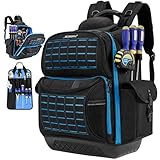 BLISSWILL Tool Bag Backpack for men,Heavy Duty Tool Backpack Bag with Waterproof Molded Base，62 Pockets/40 Loops Heavy Duty Tools Organizer Bags/Electrician/Industrial/Construction Work Backpack
