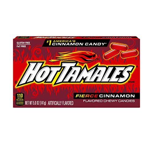 Hot Tamales Fierce Cinnamon Candy, 5Oz Theater Box, Pack Of 12 #TOP1