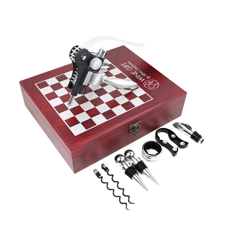 Set mit 8 Weinwerkzeugen + Schachspiel. Sens Original