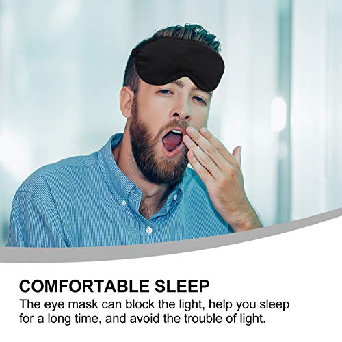 ARTIBETTER 2 Pcs Dormir Máscara de Olho de Olhos Vendados Dormir Remendo Do Olho Capa Blackout Com C