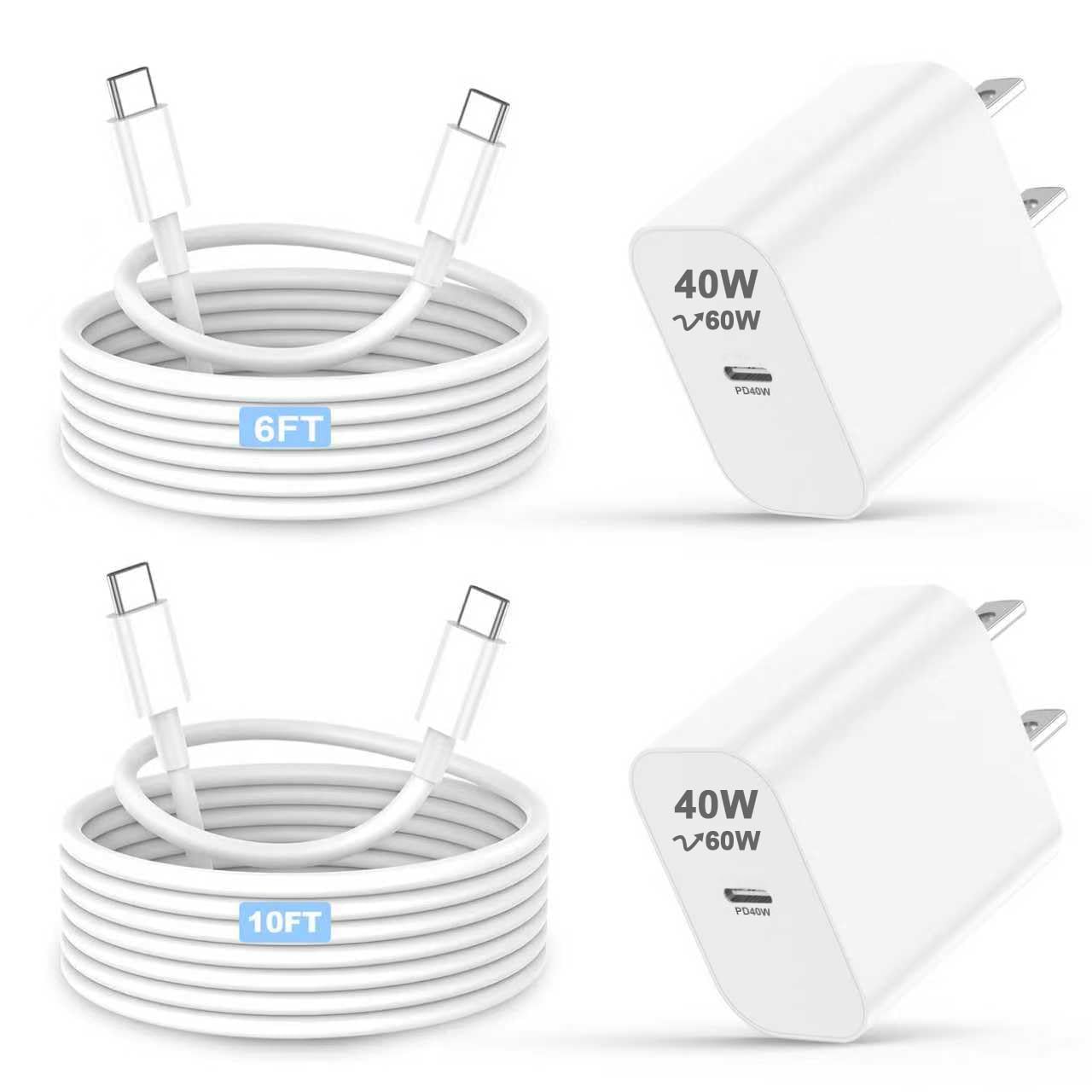 Caricabatterie per iPhone 17, 16, 15, ricarica rapida, confezione da 20 W, per Apple iPad, USB C, con cavo da USB C a C da 1,8 m, per iPhone 17/Pro/Pro Max/17 Air/16/16 Pro/16 Pro Max/15/Plus/Pro/Pro