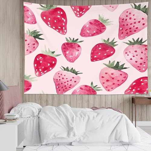 Manta de pared YZZBCDTL de poliéster con estampado de fresas 3D 5