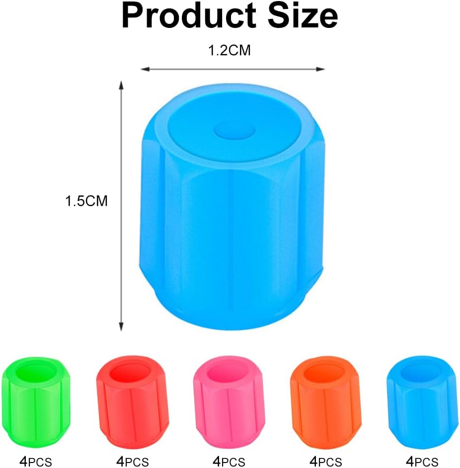 Toulifly Capuchons Fluorescents Universels pour Valve de Pneus - Lot de 20 - Durabilité et Anti-poussière - Image secondaire