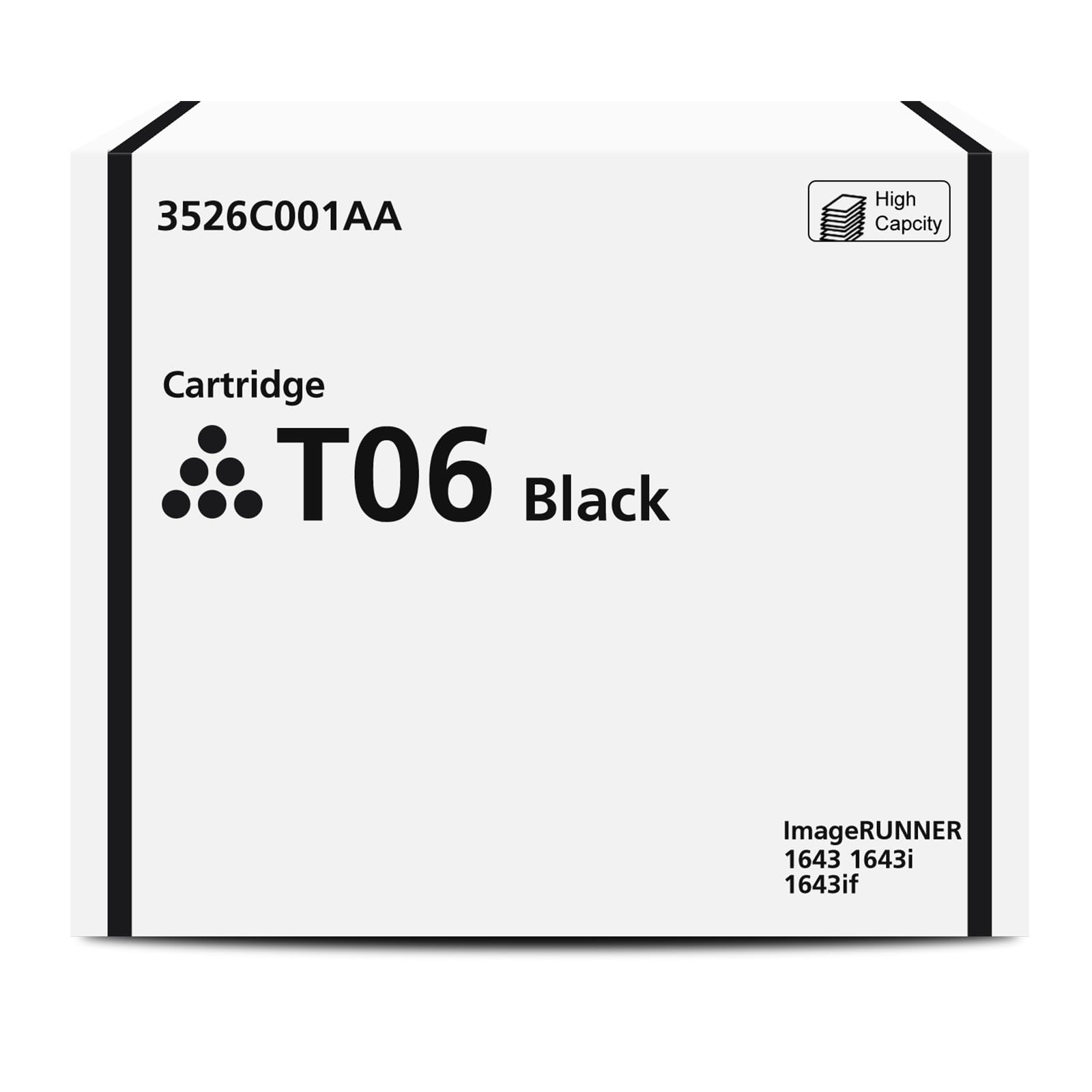 T06 Black Toner Cartridge (with Chip) Replacement for Canon T06 T06L Toner 3526C001AA for ImageCLASS X MF1643i II MF1643iF II ImageRUNNER 1643i 1643iF