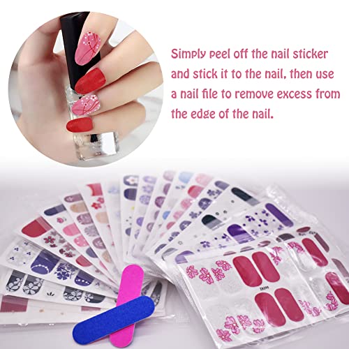 20 Fogli Adesivi per Unghie, Adesivo Smalto per