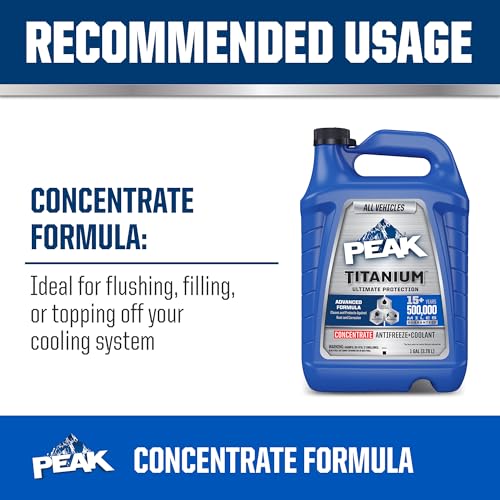 PEAK Titanium Antifreeze/Coolant for All Vehicles, Yellow, 1 Gal, Concentrate - Image 6