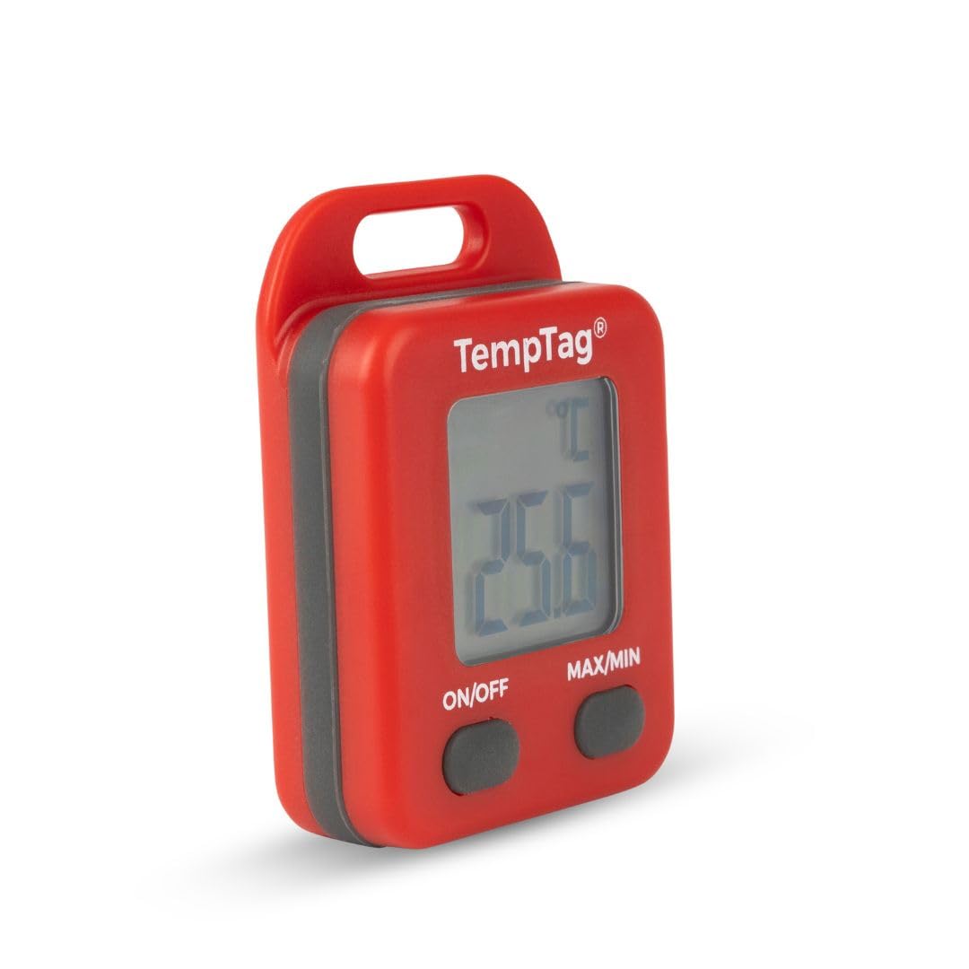 TempTag Micro Max/Min Thermometer, Red