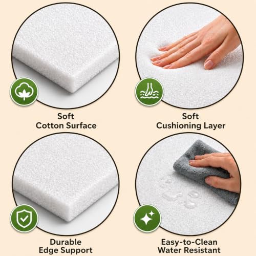 Image of Portable Foam Mattress for Floor Sleeping | 12 mm High-Density White Foam Sheet | Lightweight Roll-Up Travel Mattress for Home, Guest, Yoga, Camping, Hostel & Meditation
