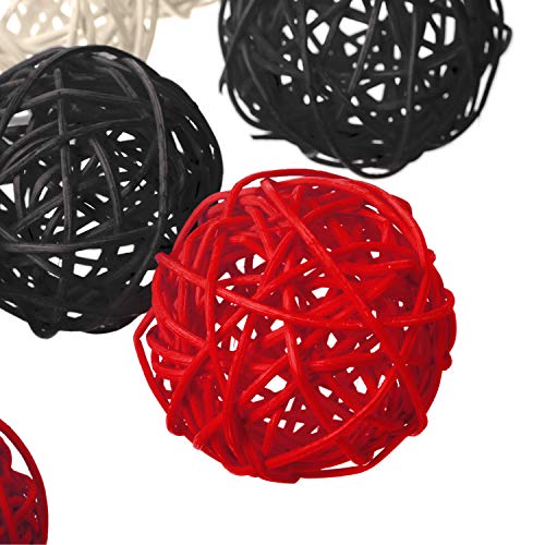 Yaomiao 15 Pieces Wicker Rattan Balls Decorative Orbs Vase Fillers For Craft thumb #3