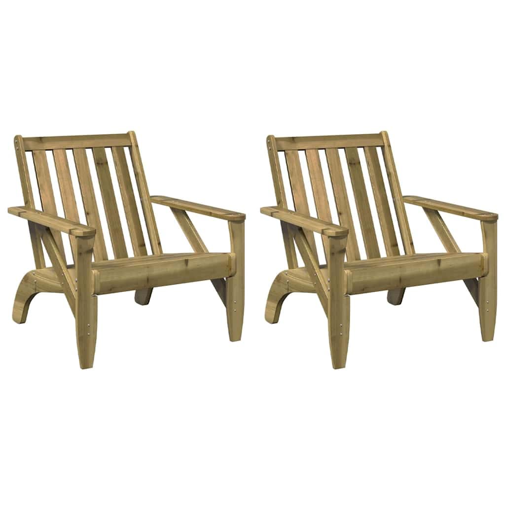 vidaXL Chaises de Jardin Adirondack Lot de 2 75x77x77 cm, Chaise de Jardin, siège de Jardin, Chaise de Patio, Chaise Relax, siège d'extérieur