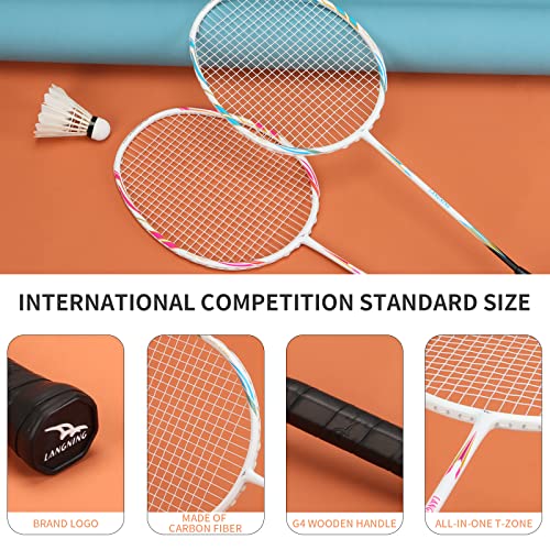 LANGNING - Set di 2 mazze da badminton