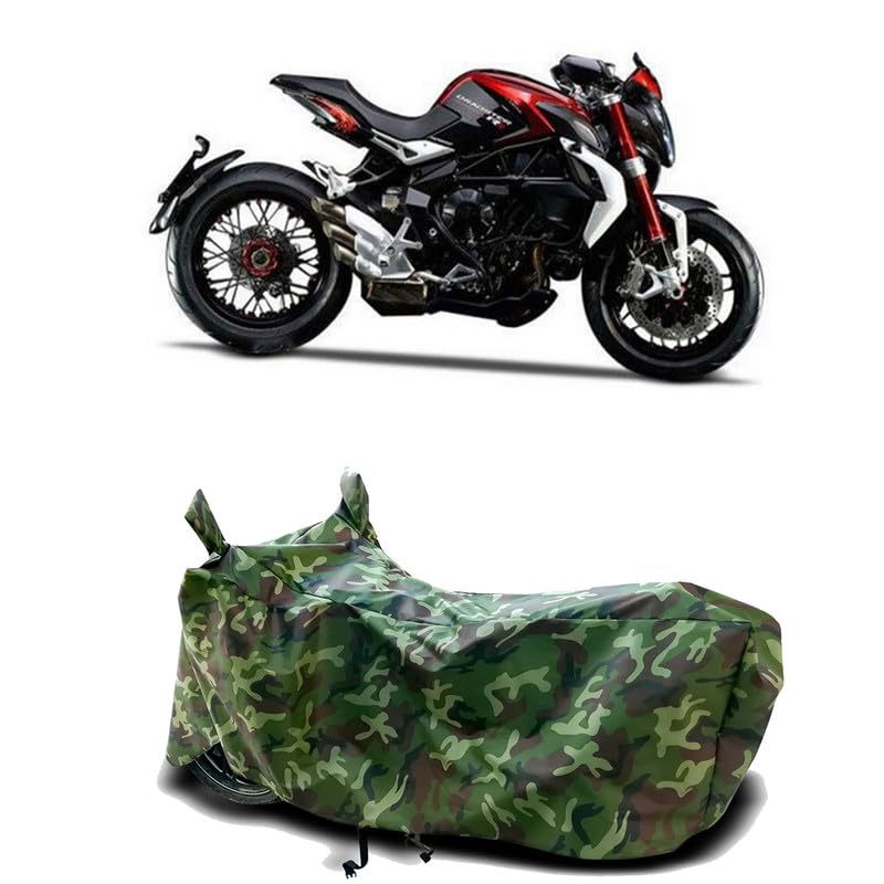 Image of DUFFEL-100% Heat Protection Two Wheeler Bike /Scooty Body Cover for MV Agusta Dragster800 RR BS6 Water Resistance /UV-Rays /Birds Dropping /Scratchproof /Dust Proof /Waterproof[Green Jungle Print]