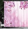Ambesonne Spa Shower Curtain, Orchid Petals in Mon... #2