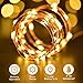 ANJAYLIA 2 Pack 33ft 100 LED Fairy Lights Battery Operated, Waterproof Twinkle String Lights, Copper Wire Dimmable Firefly Lights with Remote Control Timer, Warm White