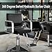 WINEDYOUNG Salon Chairs for Hair Stylist Chair Hydraulic Pump Hair Salon Chair 360 Degree Rotating Barber Chair, Spa Beauty Equipment for Hair Stylists, Tattoo Artists, Cosmetologists (Silvery)