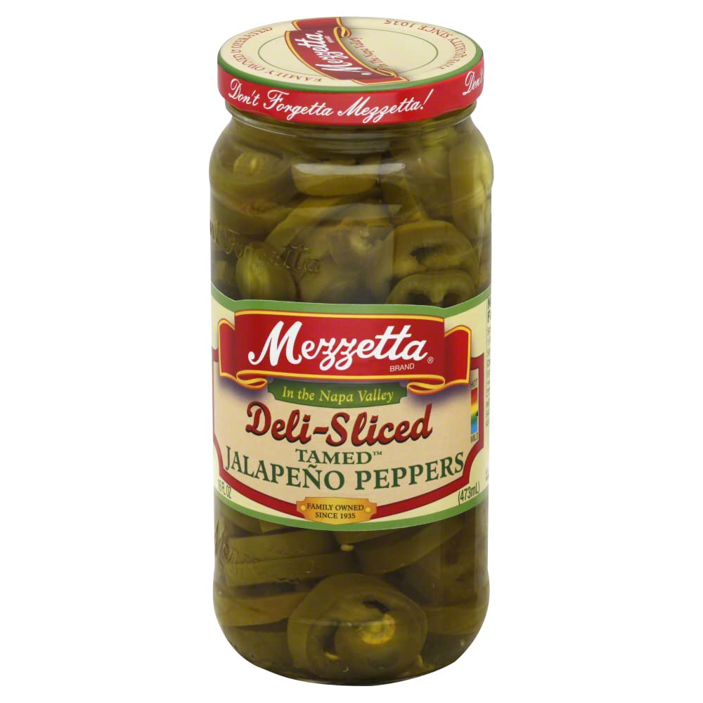 MezzettaPepper Jalpno Less Heat Deli S, 16 Oz (Pack Of 6)