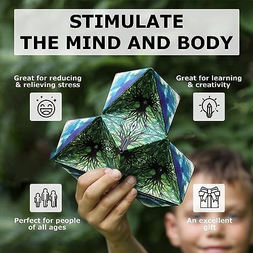 Image of Shashibo Gift Box of 4- The Shape Shifting Box (36 Rare Earth Magnets) STEM /STEAM Fidget Geometric 3D Magnetic Transforming Magnetic Box Magic Cube