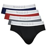 NUDUS Men&apos;s Stylish Bamboo Rayon Soft Underwear With Fly - Pack Of 4 Gift Box