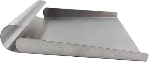 Miniatura 6 de Cuchara de acero inoxidable para alimentos, cuchara cuadrada grande de una pieza con lados, cuchara de hielo de metal de 5.9 pulgadas, raspador de