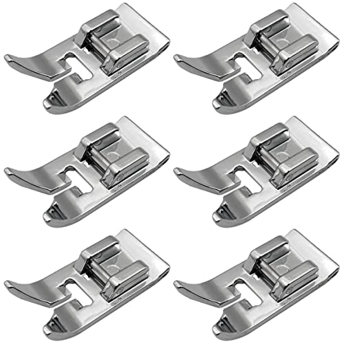 Guador 6 pièces Pied-de-biche pour Machine à Coudre, Pied-de-biche encliquetable Pied pour Point Droit Pied Universel Universel pour Zig Zag pour la Plupart des Machines à Coudre domestiques Cover