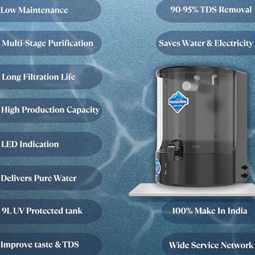 Image of aquaultra B11 7-Stage water purifier filter for home | 9L Transparent Tank | RO+UV+UF (TDS+COVER)