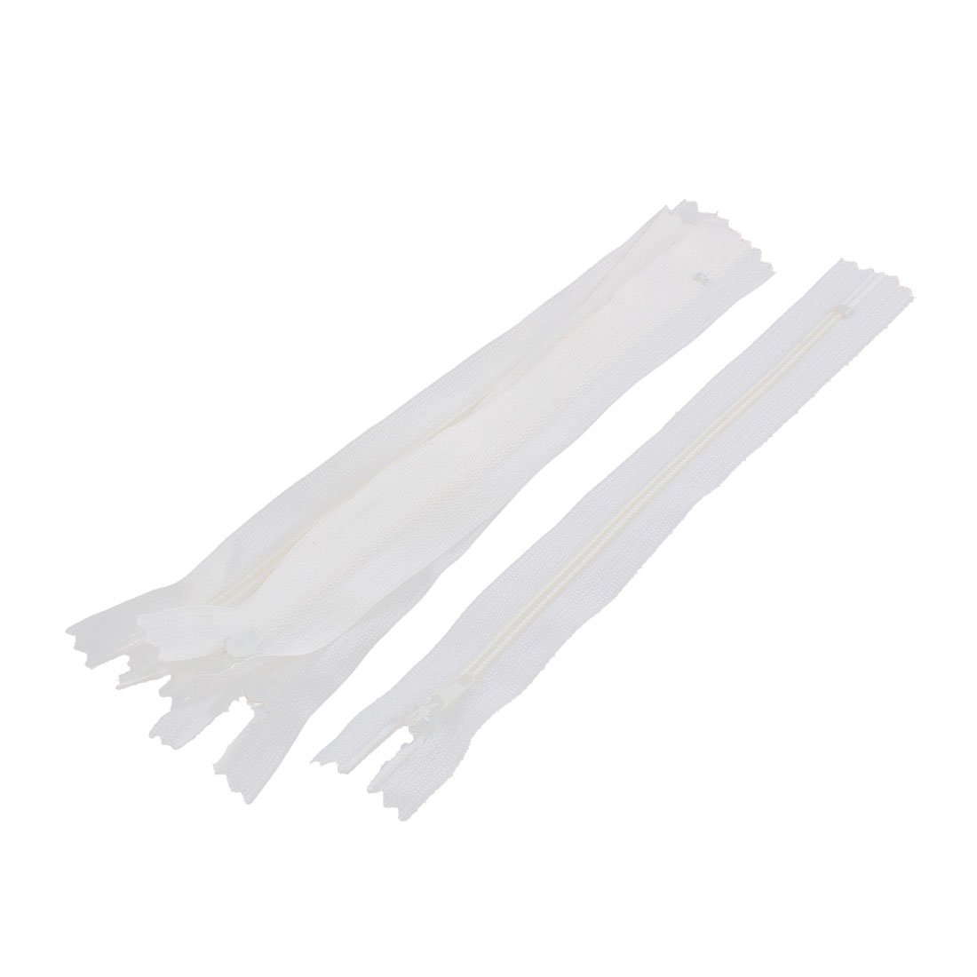 White : Generic Nylon Dress Pants Zippers Tailor Sewing Craft Tool 18cm 5 Pcs White
