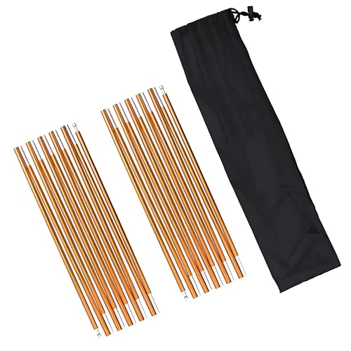 KangTeer Aluminum Tent Poles Replacement,2 Pack 11.8 ft 7001 Alloy Bar Preassembled Tent Pole Accessories for Hiking Camping Supporting Rod Repair Kit