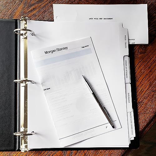 Nancy Nikko EXEC_BINDER_LIST Estate Planning Portfolio 3-Ring Binders – Leather Like Feel With Gold Debossed Title. Tab Dividers And Sheet Protectors Included. thumb #3