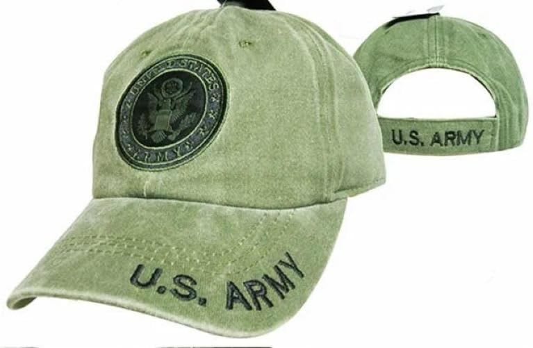 US Army Disabled Veteran Olive Green Cotton Embroidered Cap Hat Licensed X1