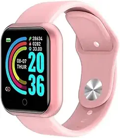 Smartwatch D20/Y68 Notificações Controle de Música Dados corporais Tela de 1,3 Polegadas (Rosa)