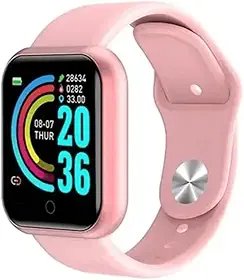 Smartwatch D20/Y68 Notificações Controle de Música Dados corporais Tela de 1,3 Polegadas (Rosa)