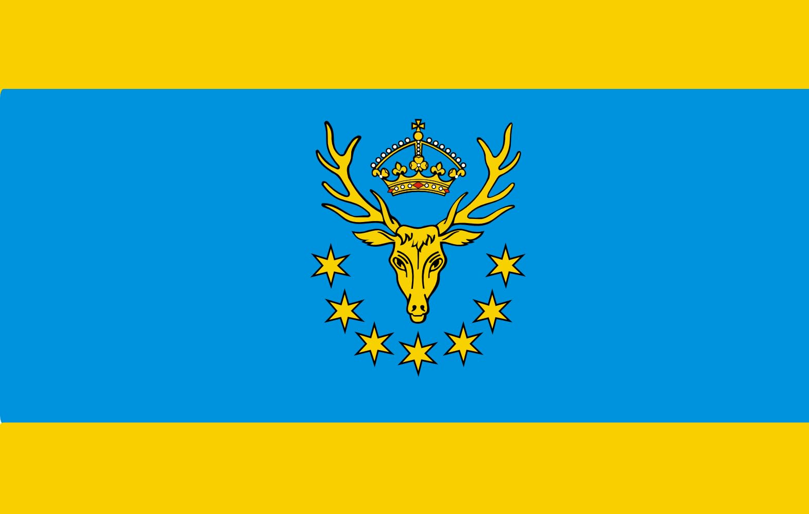 Drapeau paysage POL powiat kozienicki pour cérémonies et mairies