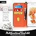 FYY Case for iPhone 6 Plus/6s Plus, PU Leather Wallet Phone Case with Card Holder Flip Protective Cover [Kickstand Feature] [Wrist Strap] for Apple iPhone 6 Plus/6s Plus 5.5