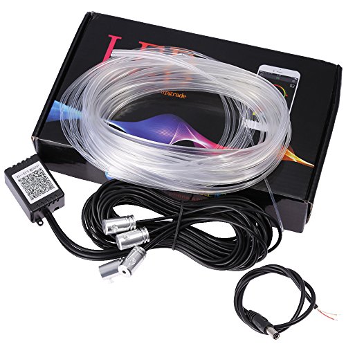 Saihisday RGB LED Car Interior Neon EL Strip Light Sound Active Bluetooth Phone Control 6M (Fit iOS and Android) - Thumbnail 3