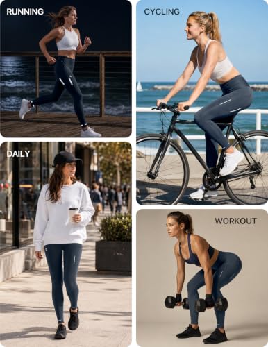 Image of Running Leggings for Women High Waisted Compression Pants for Yoga Workout