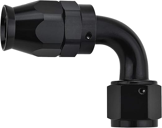 EVIL ENERGY 8AN PTFE Hose End Fitting 90 Degree Black for PTFE Hose Only