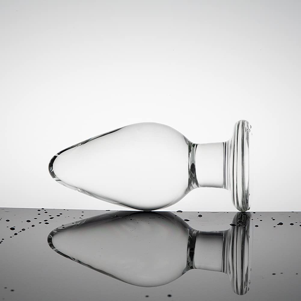 Plug Anale in Vetro Crystal Glass Plug Giocattolo Sessuale 10 * 4 cm Giocattolo Anale Principiante per Donne e Uomini Masturbazione Stimolazione del Punto G Plug Anali Giocattoli Sessuali