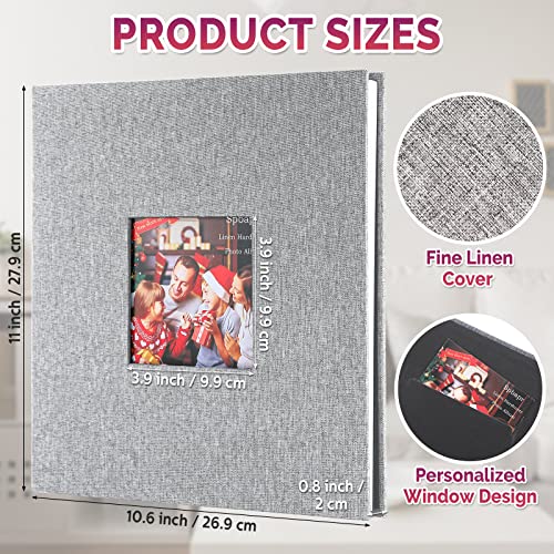 3 Pack Large Photo Album Self Adhesive Pages Magnetic Scrapbook Photo Album 40 Pages Linen Hardcover For 3 X 5, 4 X 6, 5 X 7, 6 X 8, 8 X 10 Diy Length With Stickers And Pens For Wedding Birthday #TOP1