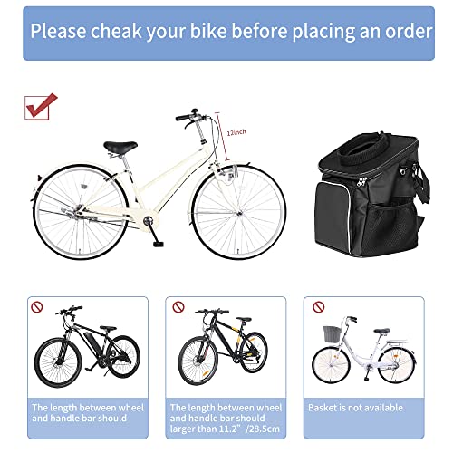 Pet Carriers Backpack Bicycle Basket, Adjustable Dog Back Pack Travel Bag, Fit for Travel, Hiking, Camping, Outdoor Bike… - Image 5
