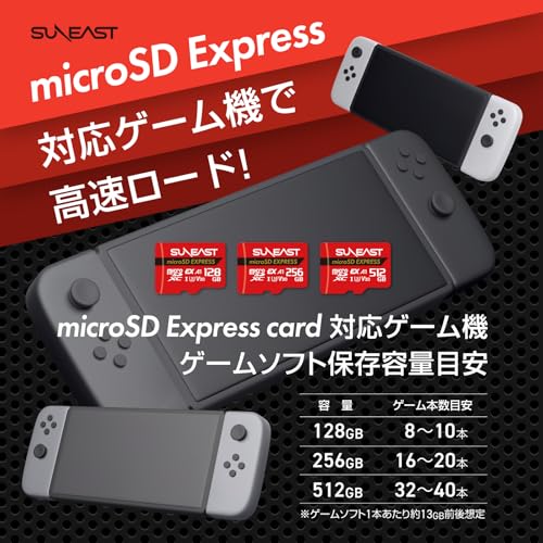 Image of SUNEAST microSD Express 128GB Max Read Transfer Rate 890MB /s Maximum Write Transfer Rate 550MB /s Next Generation Technology MicroSD Card Switch2 Operation Verified Class 10 U3 V30 UHS-I A1