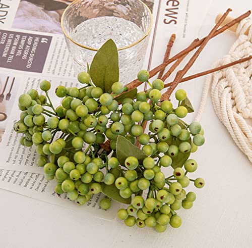 3Pcs Artificial Berries Stems Simulation Flowers Lifelike Artificial Blueberry Stems Fake Fruit Blueberries Floral Arrangement Bouquet Wreath Ornament For Wedding Home Party Holiday Decoration #TOP4