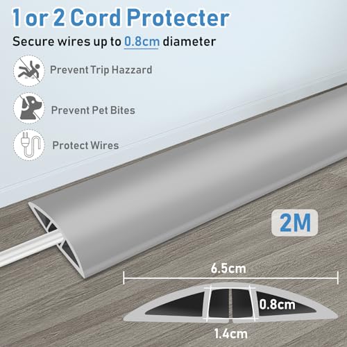 Floor Cable Cover, 2M PVC Floor Cable Protector - Image 2