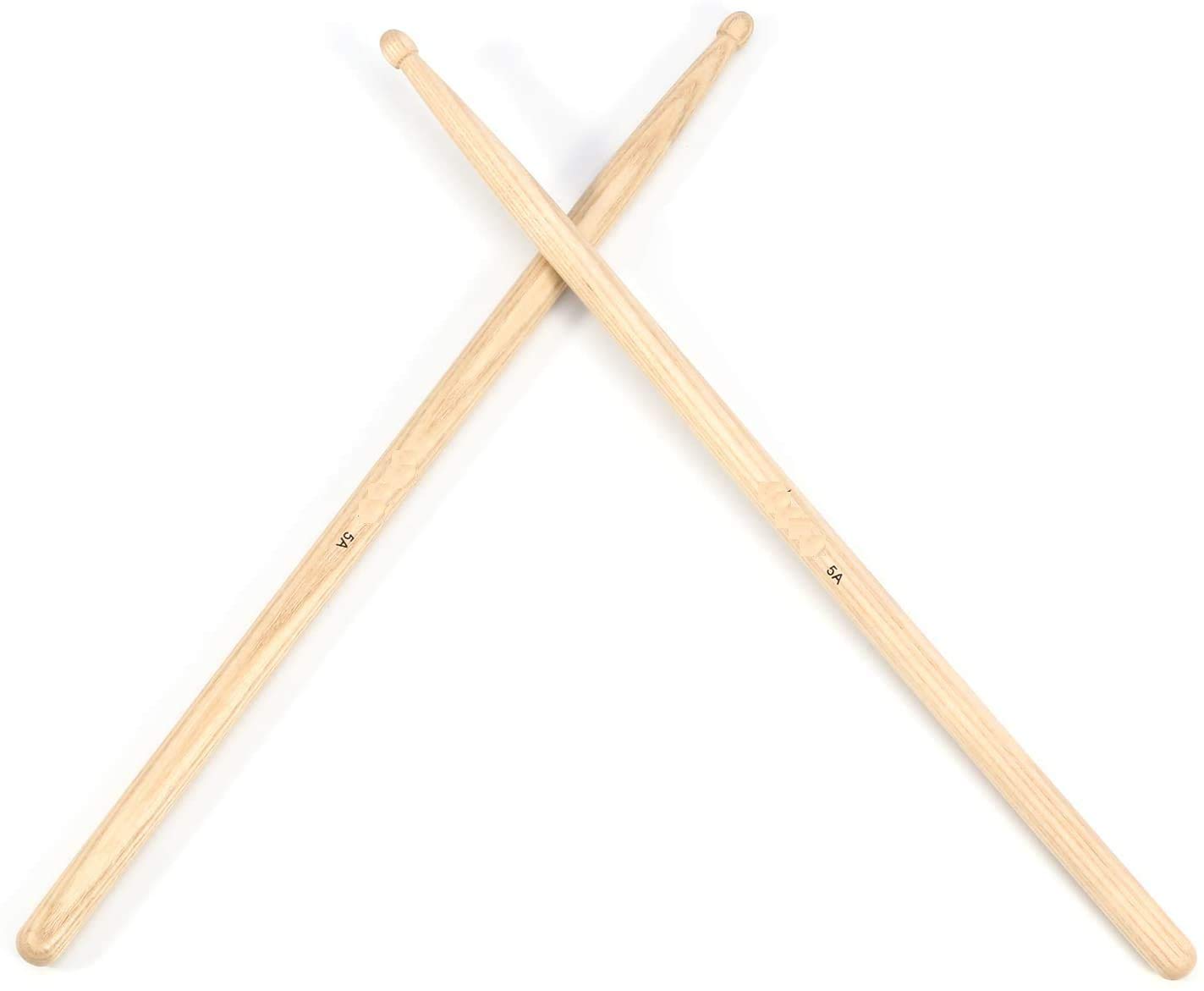 Salablez® Hickory Wood Drum Sticks 5A Single Pair Wood Tip | Classic Hickory Drumsticks for Beginners and Professionals | Comfortable Feel | Balanced Pair for Practice or Performance