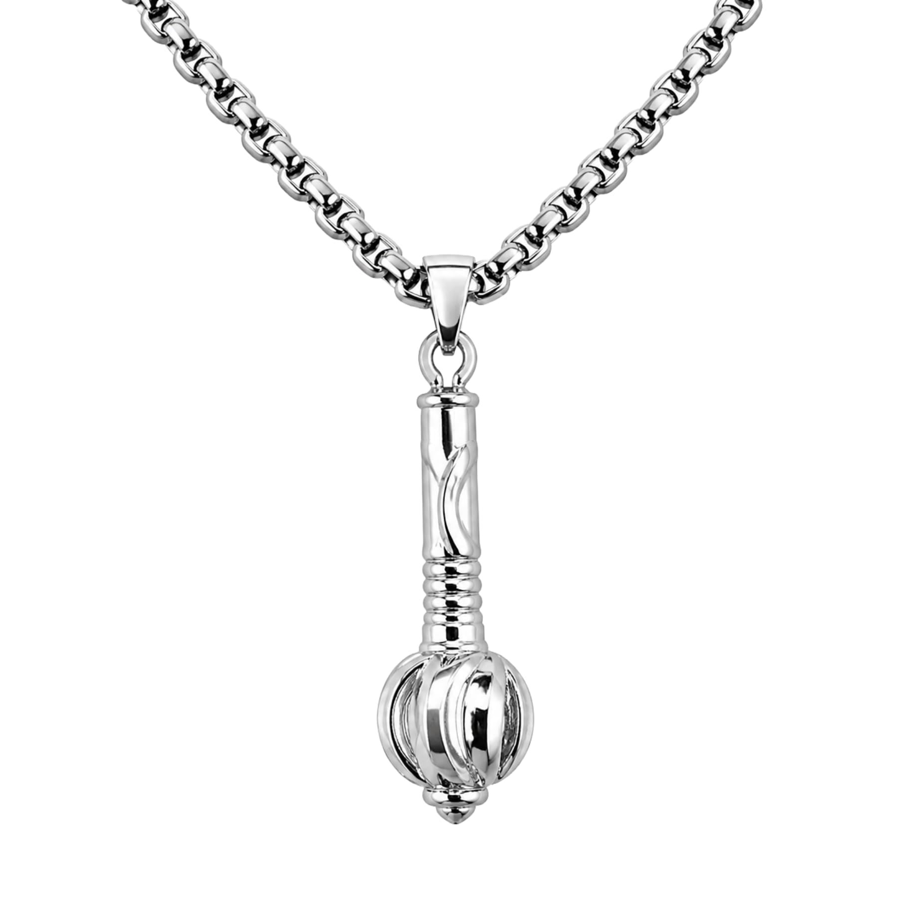 Unisex Stainless Steel_Silver Hanuman Ji Pendant Necklace – Lord Mahabali, Meditation Pose, Gada Design, Bajrang Bali, Veer Hanuman & Devotional Face Locket with 24 Inch Chain for Men & Women-image-29