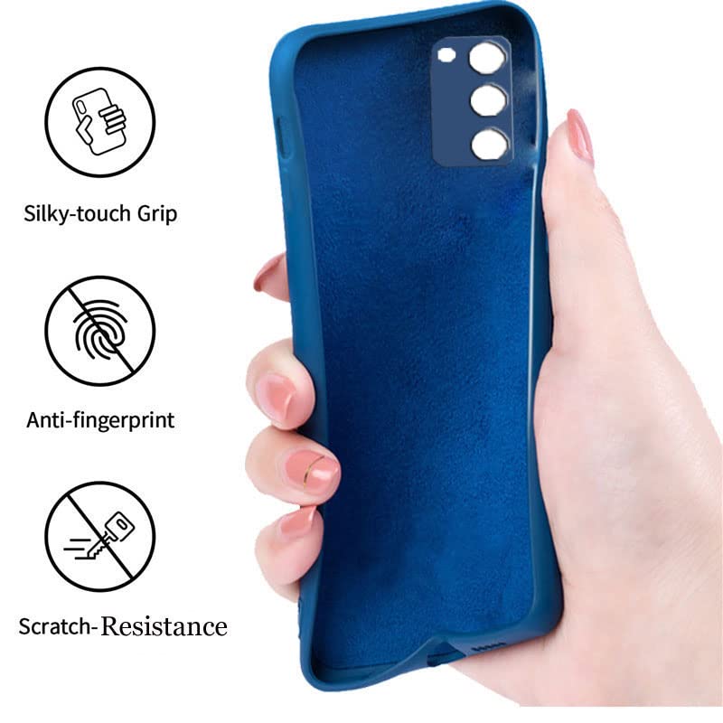 Image of A rtistque Liquid TPU Silicone Shockproof Flexible with Camera Protection Soft Back Cover Case for Oppo A53s 5G - Blue