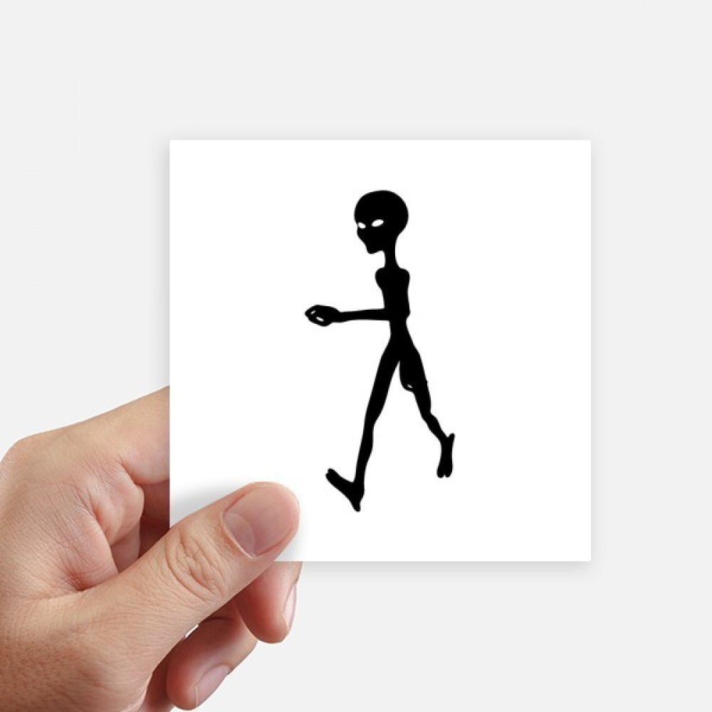 Autocollant carré alien et espace DIYthinker 10cm lot de 8 stickers de décoration multicolore