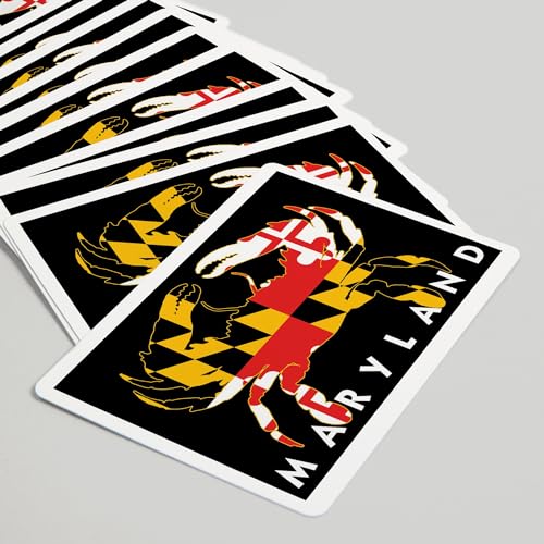 Lantern Press Maryland, Crab Flag, 52 Cartas Póker miniatura 5