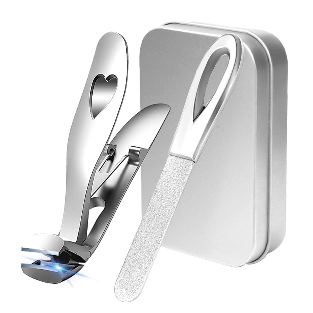 Nagelknipser-Set Mit Großer Backe & Langer Feile | Aus Edelstahl, Ergonomischer Griff | Für Dicke Zehen- & Fingernägel