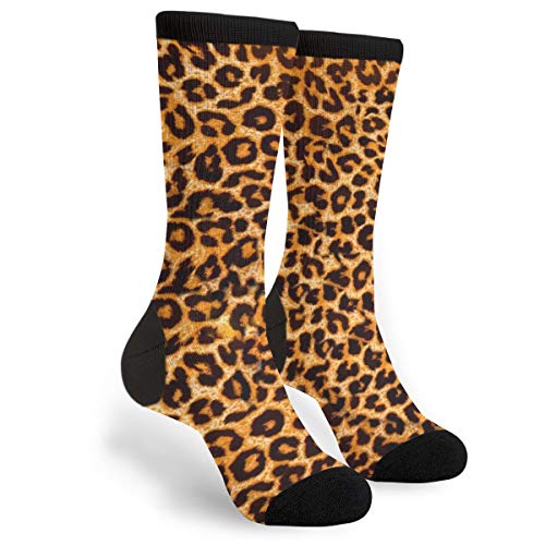 YISHOW Cheetah Leopard Print Socks Men's Women's Crew Socks Funny Crazy Novelty Socks